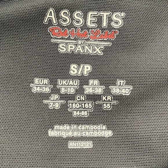 Assets by Spanx High Rise Heathered Leggings in Black Size Small - Picture 5 of 6